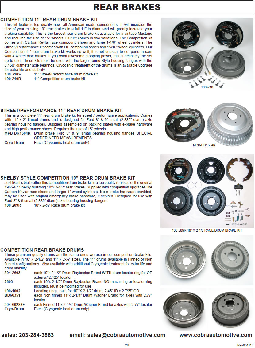 Rear Brakes - catalog page 20